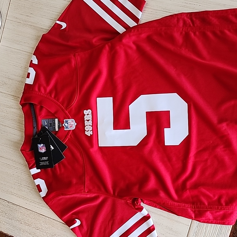 NEW Men's San Francisco 49ers Trey Lance Nike Scarlet Game Jersey Medium